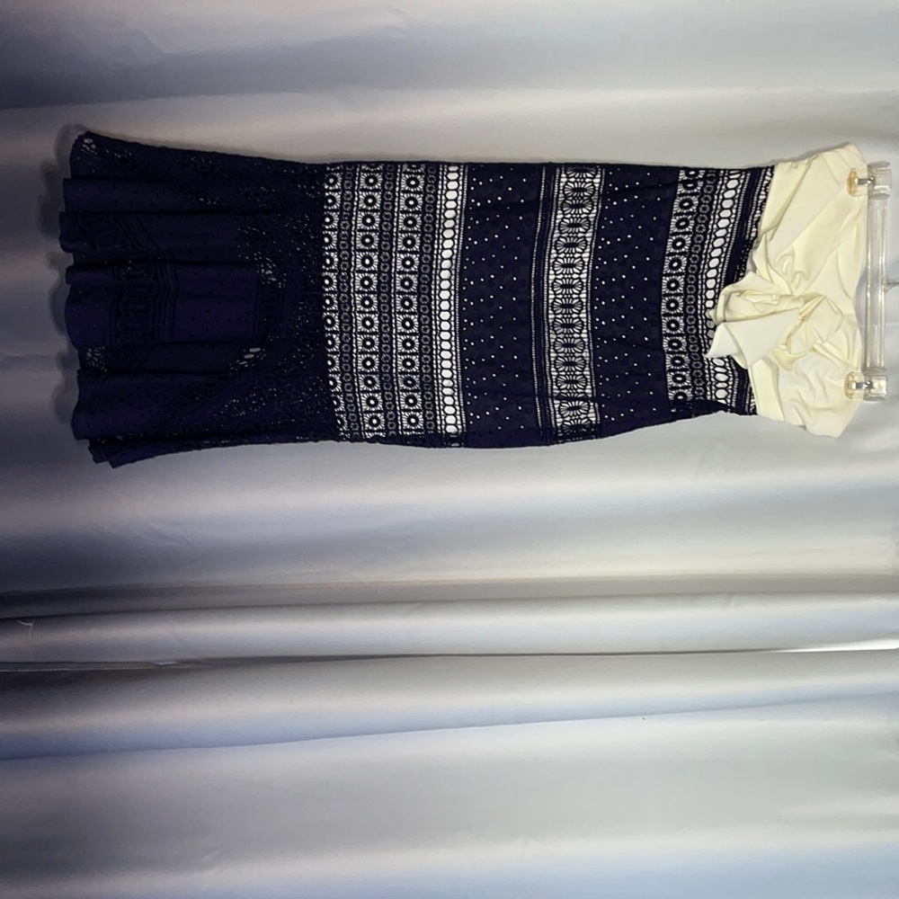 gianni bini long mermaid crochet dress